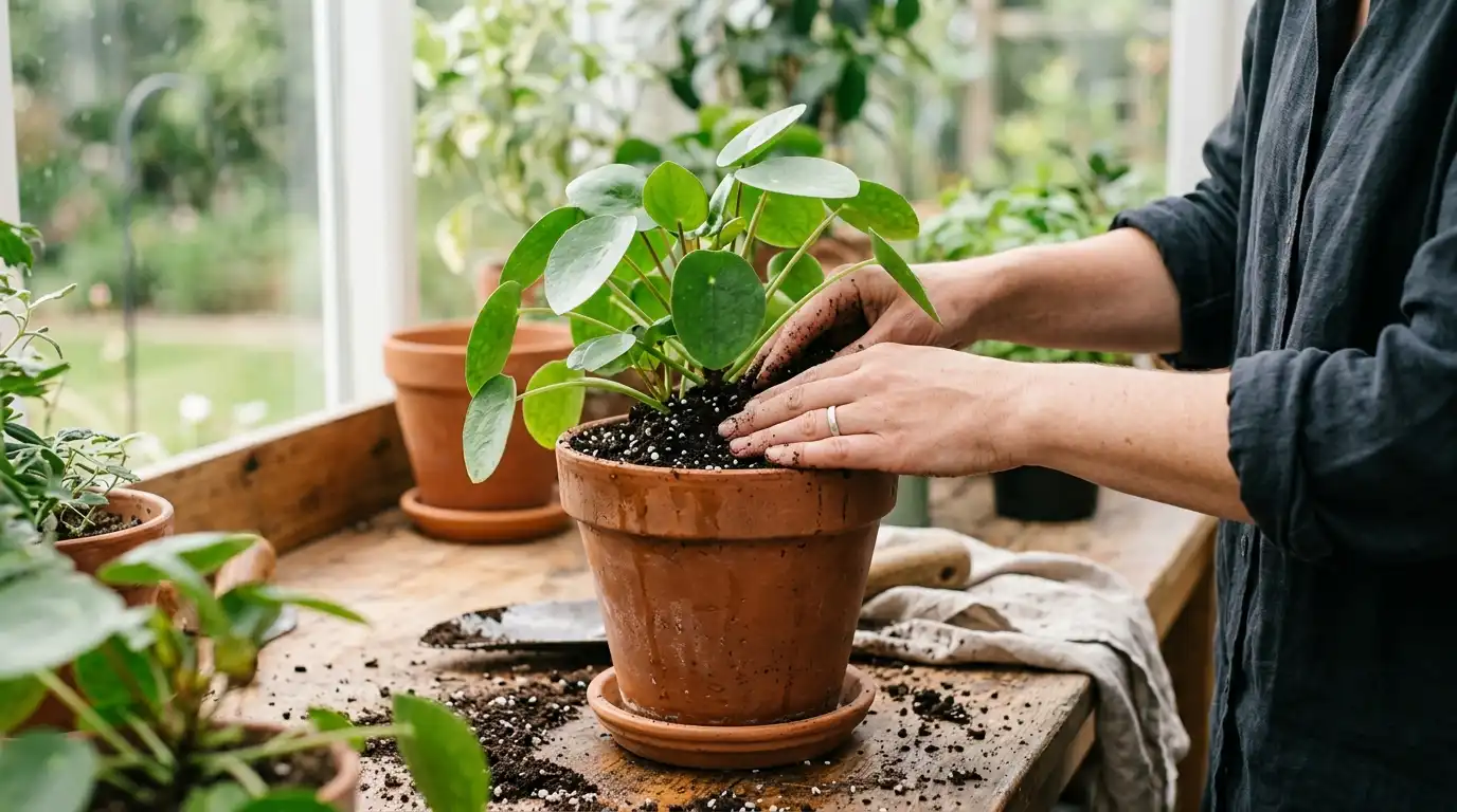 repotting plant